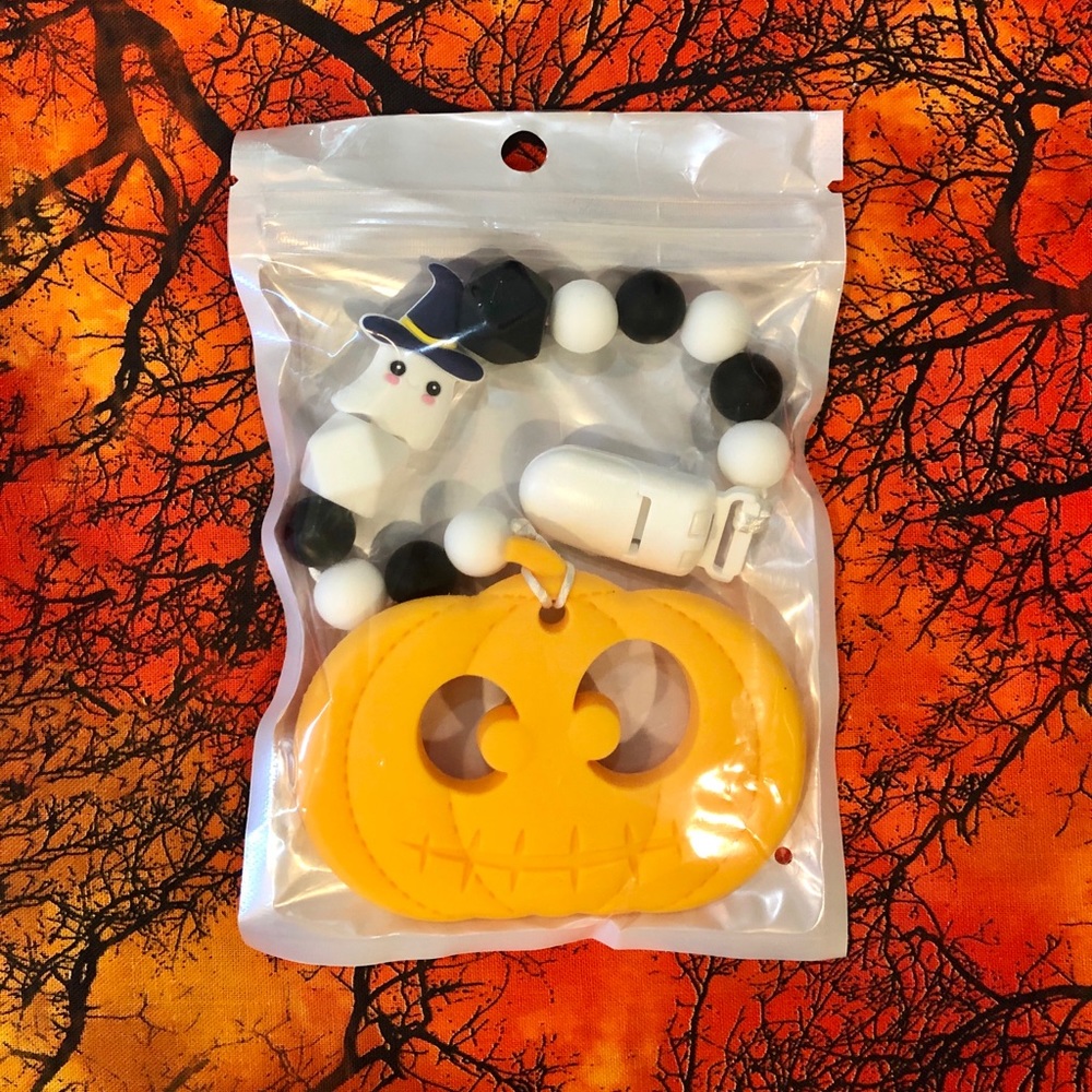 Kids Halloween silicone teether / chew beads
